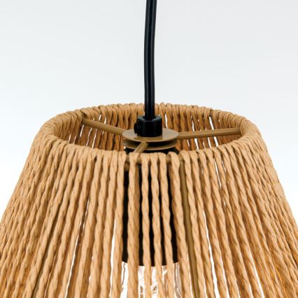 Lustra ar auklu JUNGLE 1xE27/40W/230V d. 31 cm kaņepes