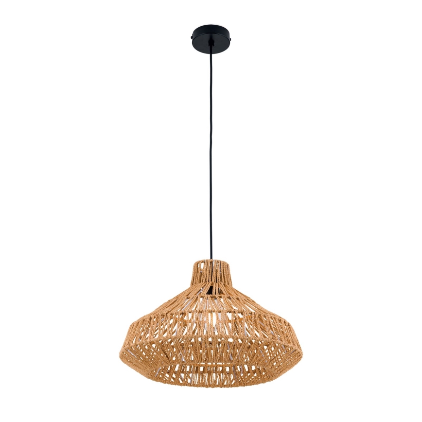 Lustra ar auklu BASKET 1xE27/40W/230V d. 40 cm kaņepes