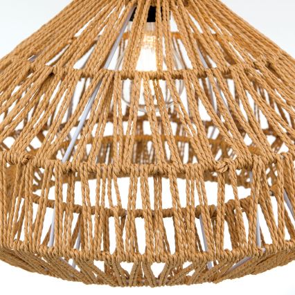 Lustra ar auklu BASKET 1xE27/40W/230V d. 40 cm kaņepes