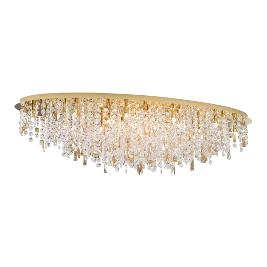 Kristāla griestu lampa CRYSTALRIVER 21xG9/40W/230V zelta