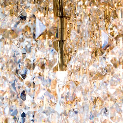 Kristāla griestu lampa CRYSTALRIVER 21xG9/40W/230V zelta
