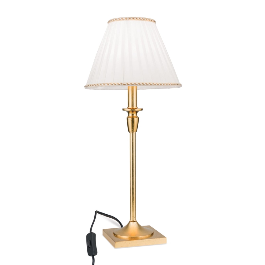 Galda lampa FONSA 1xE27/60W/230V 61 cm balta/zelta