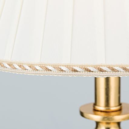 Galda lampa FONSA 1xE27/60W/230V 61 cm balta/zelta