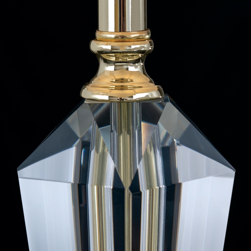 Kristāla galda lampa VERONIQUE 1xE27/60W/230V krēmkrāsa/zelta