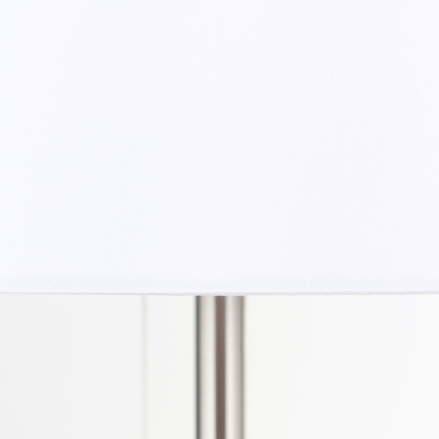 Galda lampa ar USB portu LUDWIG 1xE27/40W/230V 50 cm balta/matēts hroms