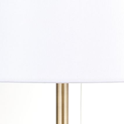 Galda lampa ar USB portu LUDWIG 1xE27/40W/230V 50 cm balta/zelta