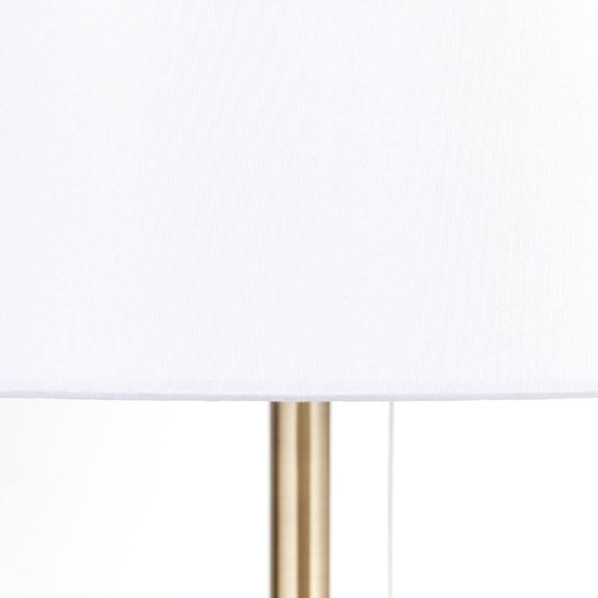 Galda lampa ar USB portu LUDWIG 1xE27/40W/230V 50 cm balta/zelta