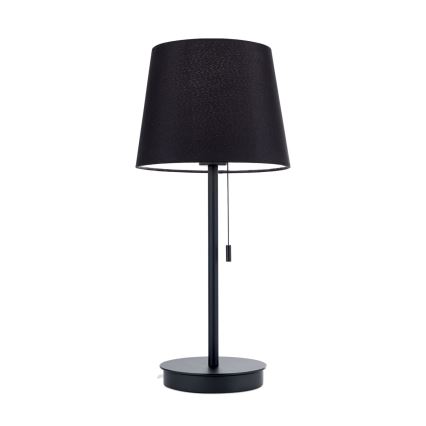 Galda lampa ar USB portu LUDWIG 1xE27/40W/230V 50 cm melna
