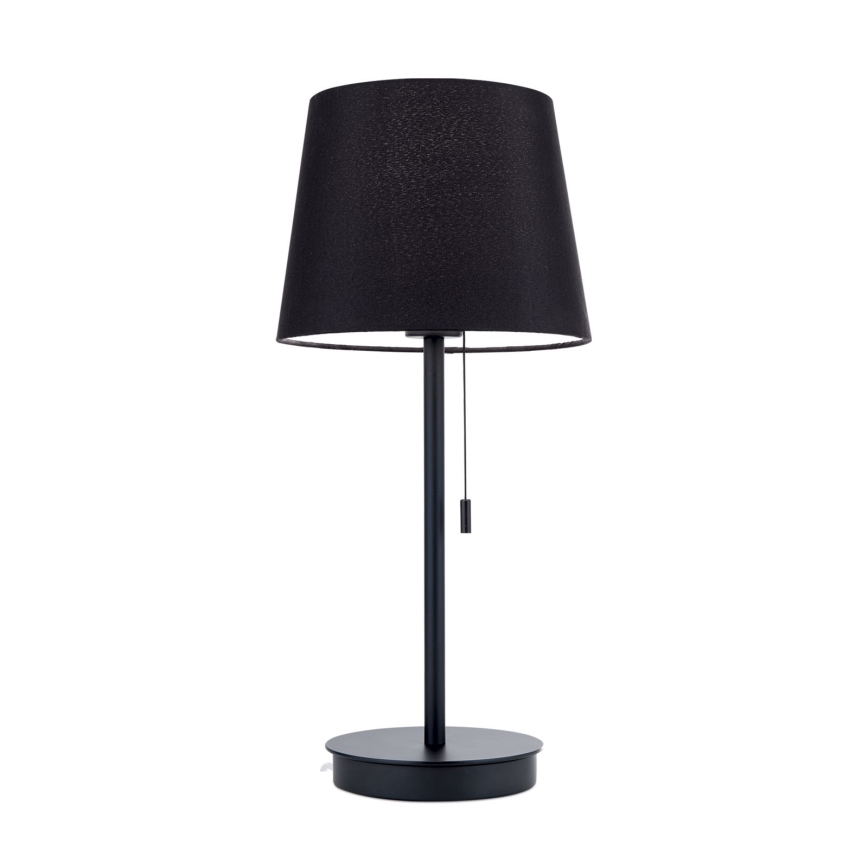 Galda lampa ar USB portu LUDWIG 1xE27/40W/230V 50 cm melna