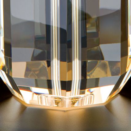 Kristāla galda lampa ALEXIS 1xE27/60W/230V krēmkrāsa/zelta/caurspīdīga