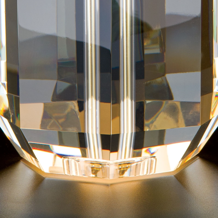 Kristāla galda lampa ALEXIS 1xE27/60W/230V krēmkrāsa/zelta/caurspīdīga