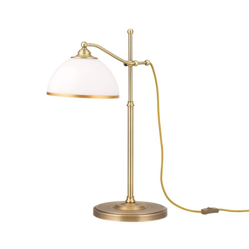 Galda lampa OLD LAMP 1xE27/40W/230V 65 cm balta/misiņš