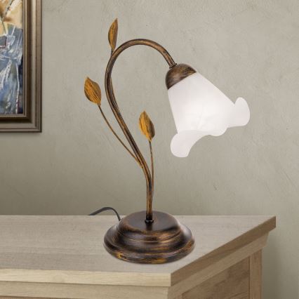 Galda lampa SISI 1xE14/40W/230V bronza/patina