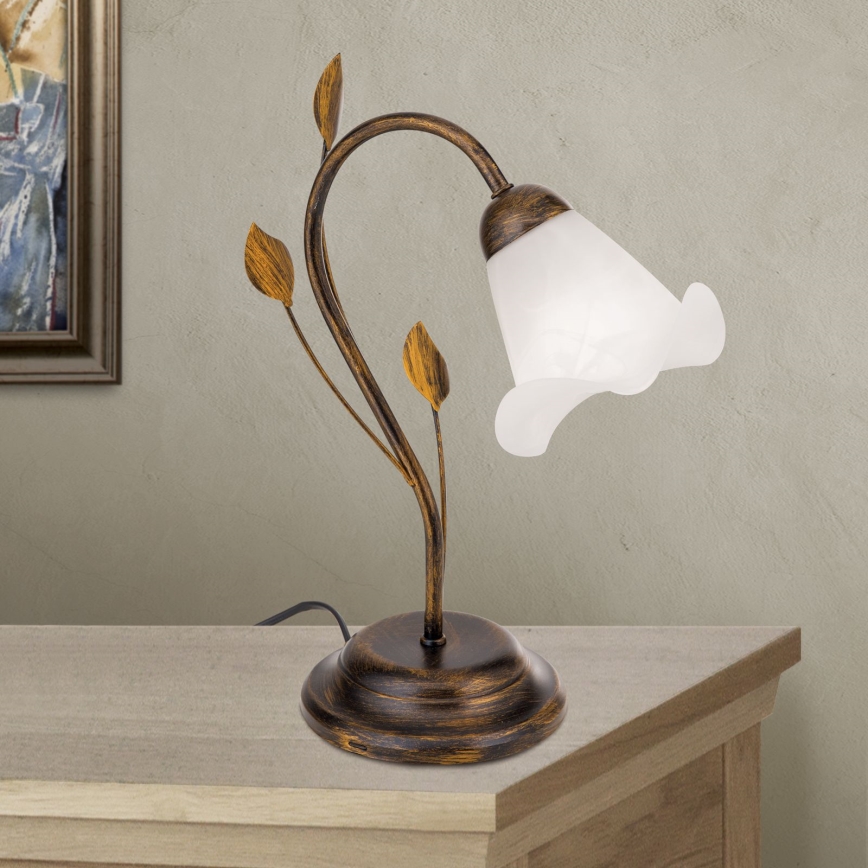 Galda lampa SISI 1xE14/40W/230V bronza/patina