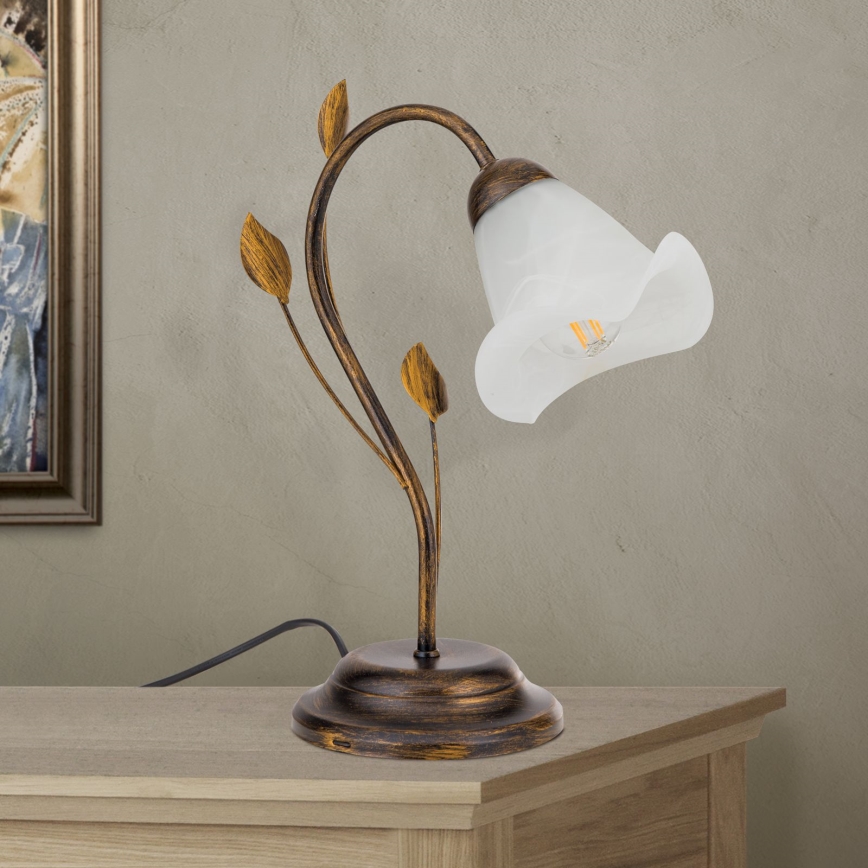 Galda lampa SISI 1xE14/40W/230V bronza/patina