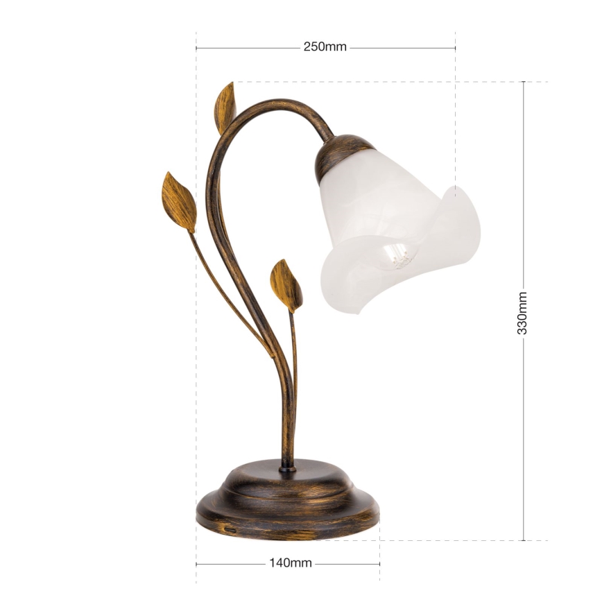 Galda lampa SISI 1xE14/40W/230V bronza/patina