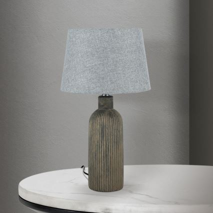 Galda lampa ORCHID 1xE27/40W/230V keramika brūna/pelēka