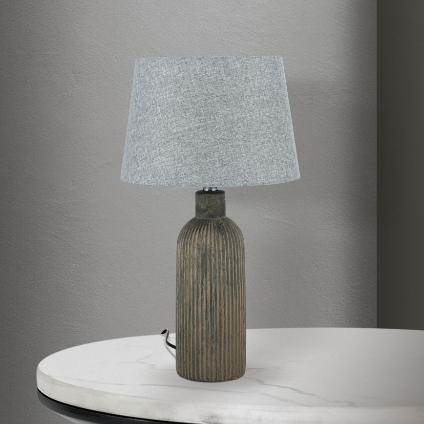Galda lampa ORCHID 1xE27/40W/230V keramika brūna/pelēka