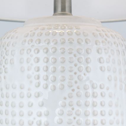 Galda lampa CORAL 1xE27/40W/230V keramika/balta