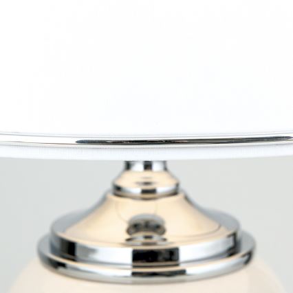 Galda lampa OVUM 1xE27/40W/230V 48 cm keramika balta/spīdīgi hromēts