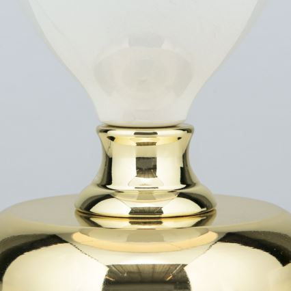 Galda lampa OVUM 1xE27/40W/230V 48 cm keramika balta/zelta
