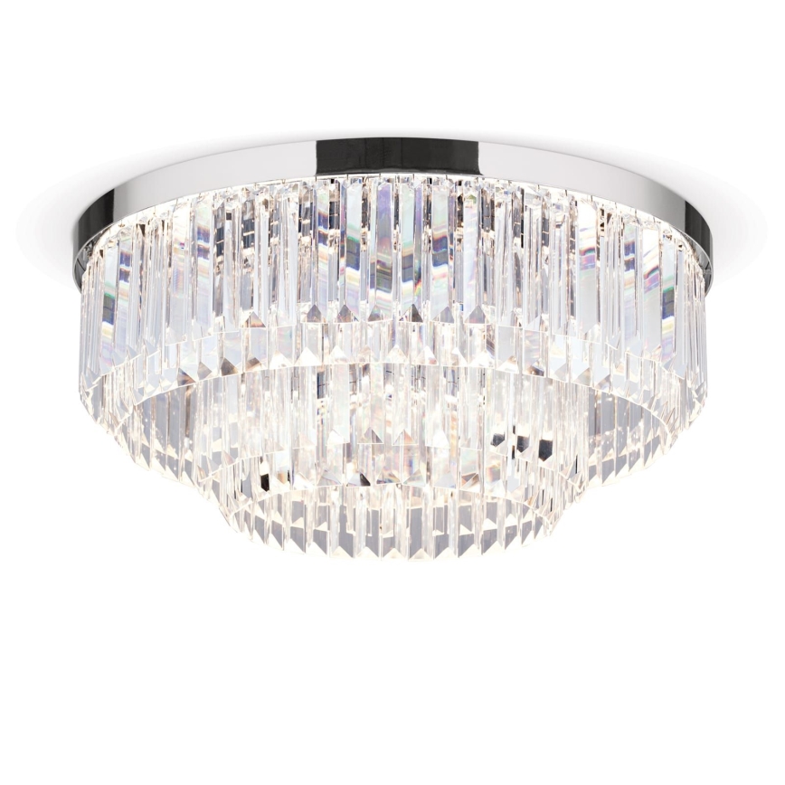 LED Aptumšojama kristāla griestu lampa PRISM LED/80W/230V d. 55 cm spīdīgi hromēts