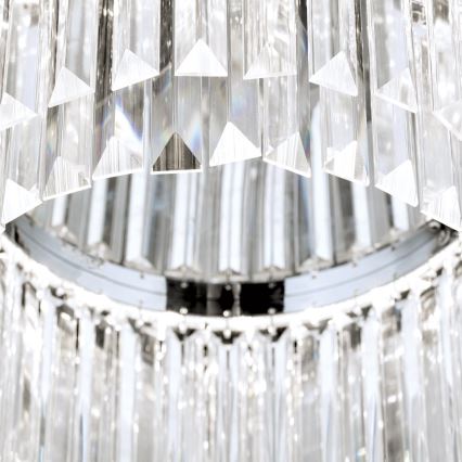 LED Aptumšojama kristāla griestu lampa PRISM LED/80W/230V d. 55 cm spīdīgi hromēts