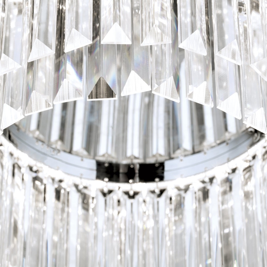 LED Aptumšojama kristāla griestu lampa PRISM LED/80W/230V d. 55 cm spīdīgi hromēts