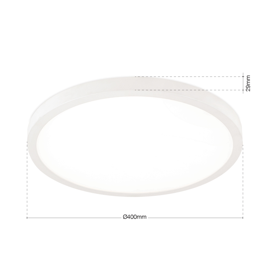 DISC LED griestu lampa ar regulējamu spilgtumu, LED/30W/230V, 2700/3000/4000K, Ø 40 cm, balta