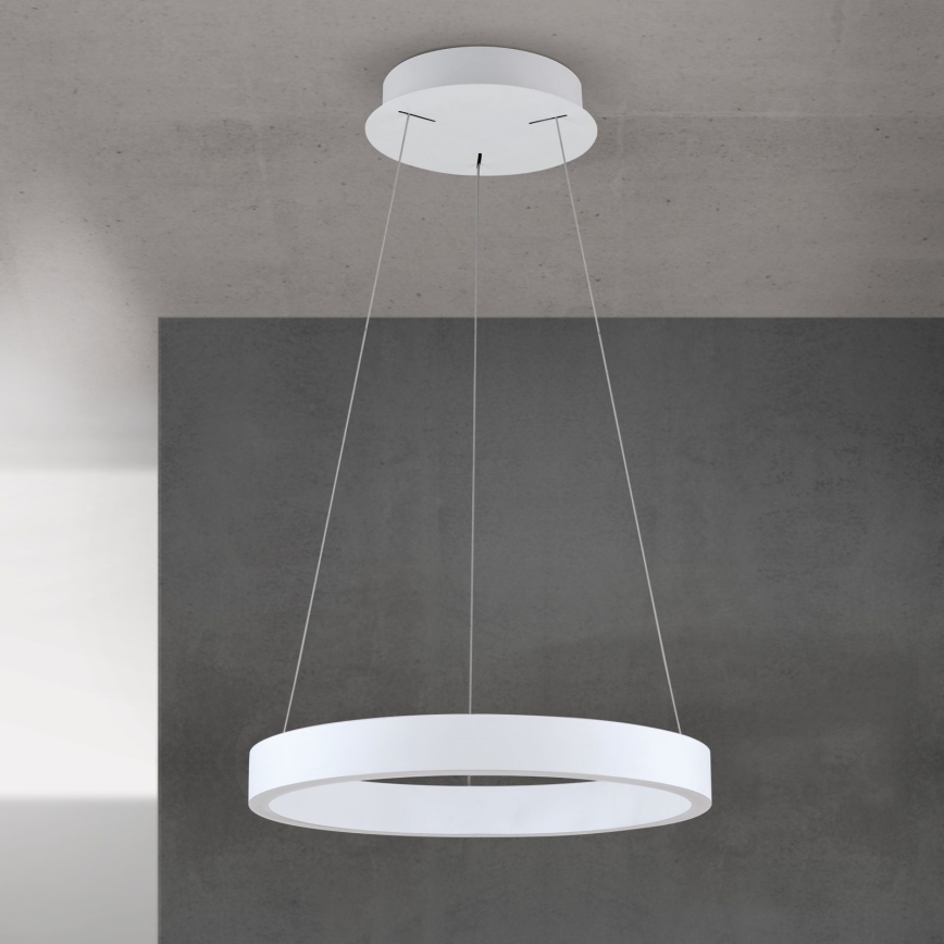 LED lustra ar regulējamu spilgtumu uz vada KOLK LED/40W/230V 2700/3000/4000K Ø40 cm balta