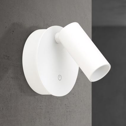 LED regulējama uzlādējama skārienjūtīga sienas punktveida lampa LUXY LED/1W/5V 2200 mAh 2700/3000/4000K balta