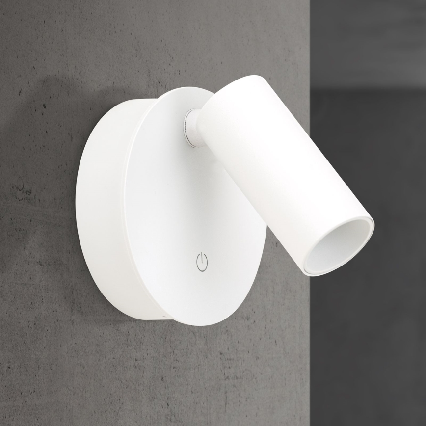 LED regulējama uzlādējama skārienjūtīga sienas punktveida lampa LUXY LED/1W/5V 2200 mAh 2700/3000/4000K balta