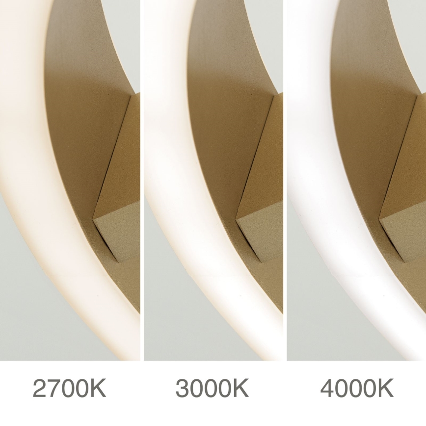 LED griestu gaismeklis KOLK LED/40W/230V 2700/3000/4000K Ø 40 cm zelta