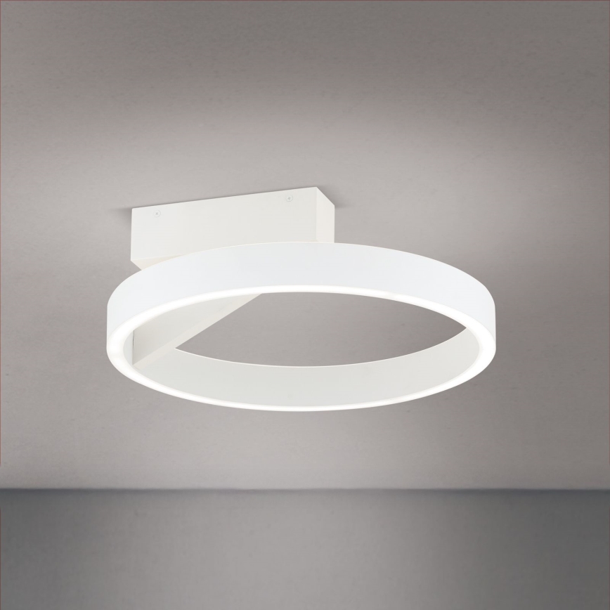 LED griestu lampa KOLK, LED/40W/230V, 2700/3000/4000K, Ø 40 cm, balta