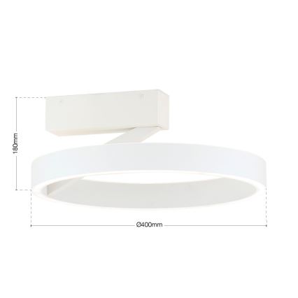 LED griestu lampa KOLK, LED/40W/230V, 2700/3000/4000K, Ø 40 cm, balta