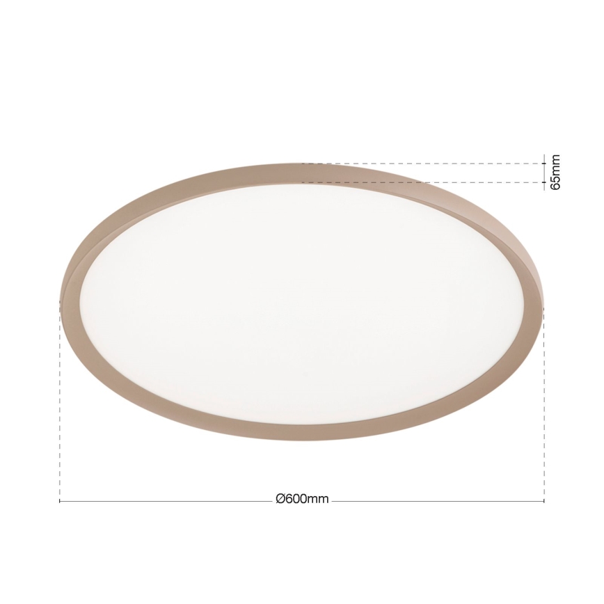 LED griestu gaismeklis KANT LED/50W/230V 2700/3000/4000K Ø 60 cm bēša