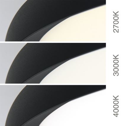 LED griestu gaismeklis KANT LED/50W/230V 2700/3200/4000K Ø 60 cm melns