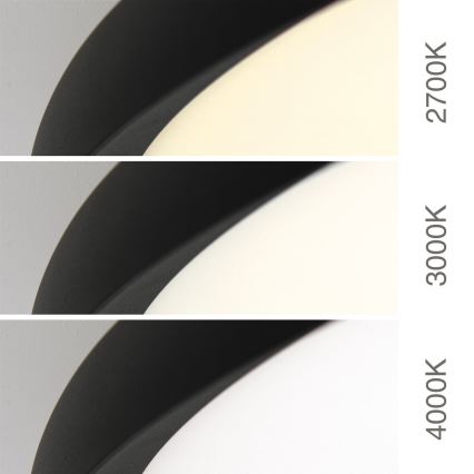 LED griestu gaismeklis KANT LED/66W/230V 2700/3200/4000K Ø 80 cm melna