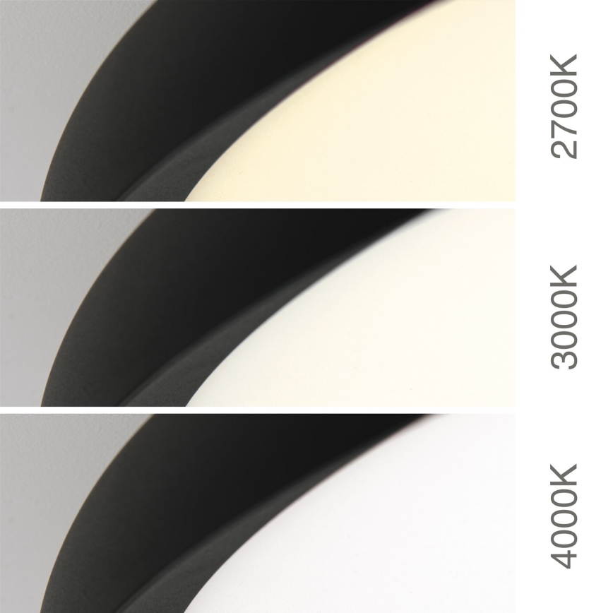 LED griestu gaismeklis KANT LED/66W/230V 2700/3200/4000K Ø 80 cm melna