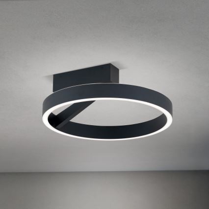 LED griestu gaismeklis KOLK LED/40W/230V 2700/3000/4000K Ø 40 cm melns