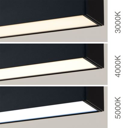 LED griestu/karājamais gaismeklis 2 vienā PALKKI LED/38W/230V 3000/4000/5000K melns