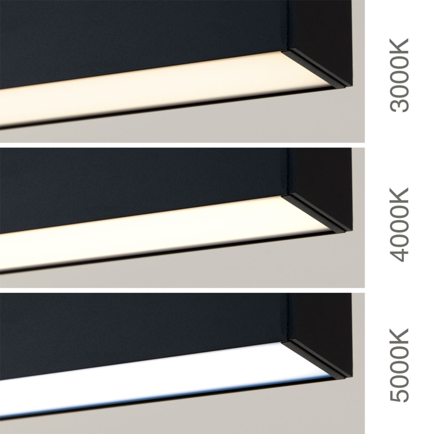 LED griestu/karājamais gaismeklis 2 vienā PALKKI LED/38W/230V 3000/4000/5000K melns