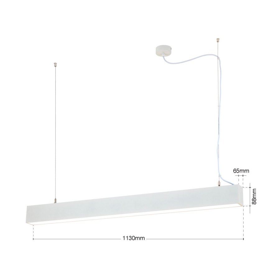 LED griestu/piekaramais gaismeklis 2 vienā PALKKI LED/38W/230V 3000/4000/5000K balts