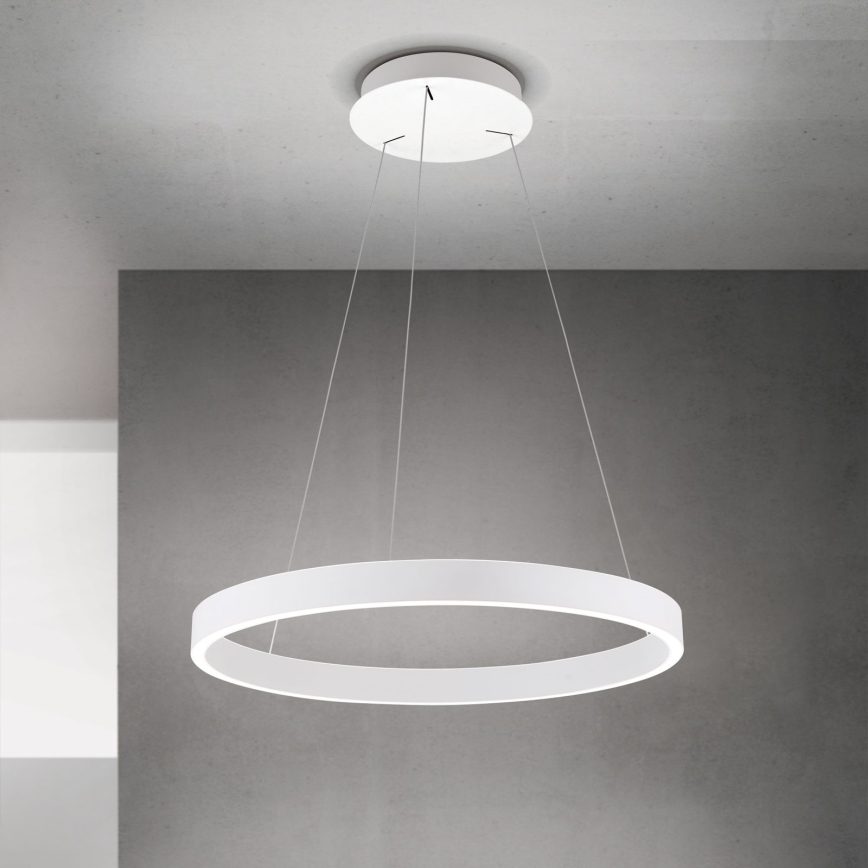 LED regulējama lustra ar kabeli KOLK LED/60W/230V 2700/3000/4000K pr. 60 cm balta