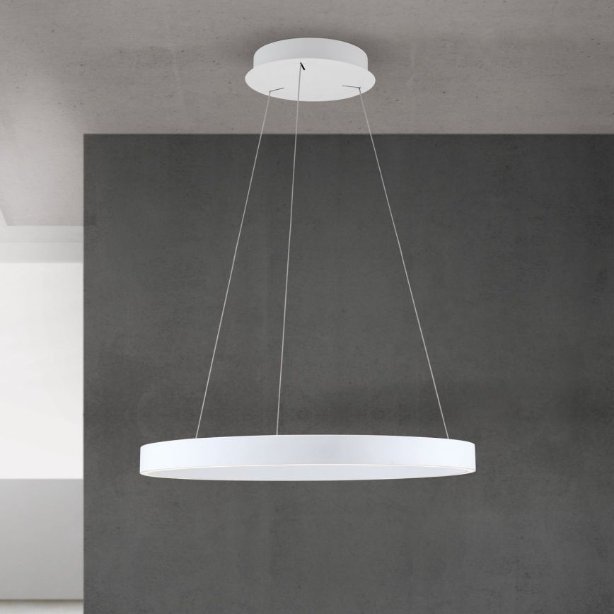 LED regulējama lustra ar kabeli KOLK LED/60W/230V 2700/3000/4000K pr. 60 cm balta