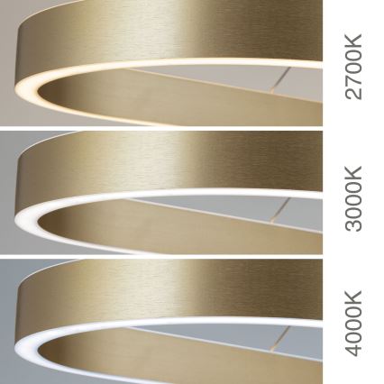 LED lustra uz troses CARRARA LED/80W/230V 2700/3000/4000K zelta krāsā