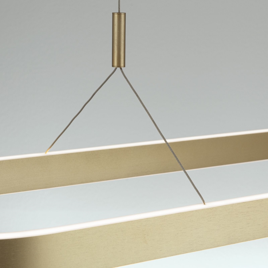 LED lustra uz troses CARRARA LED/80W/230V 2700/3000/4000K zelta krāsā