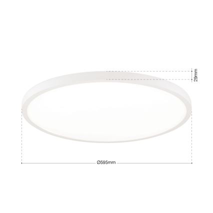 Dimmējams griestu gaismeklis DISC LED/46W/230V 2700/3000/4000K Ø 60 cm balts