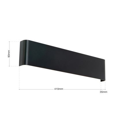 LED sienas gaismeklis ACCENT LED/14W/230V melns