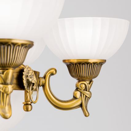 Lustra ar ķēdi ROCCA 9xE27/60W/230V d. 75 cm bronza/balta